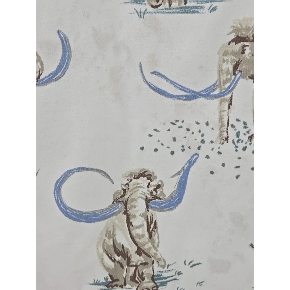 DoMiaMia Baby Sleepsack Wooly Mammoth Print White Sz L 18-24 Mo 100% Cotton READ